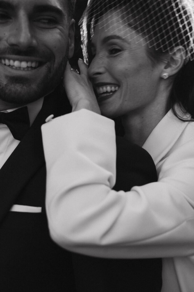 couple marié bassin d'arcachon riant